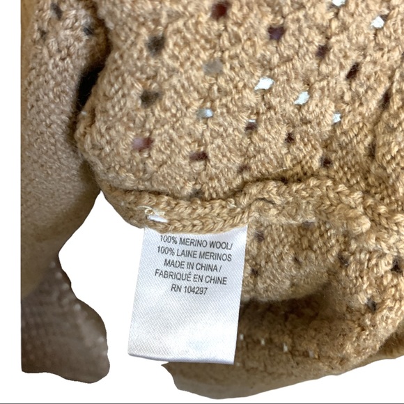 Milly 100% Merino wool high low open pattern knit sweater size small - Picture 4 of 4